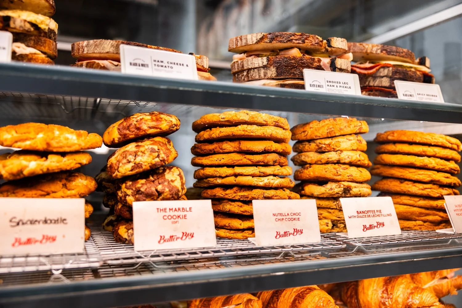 Pastries displayed at Black & White Espresso